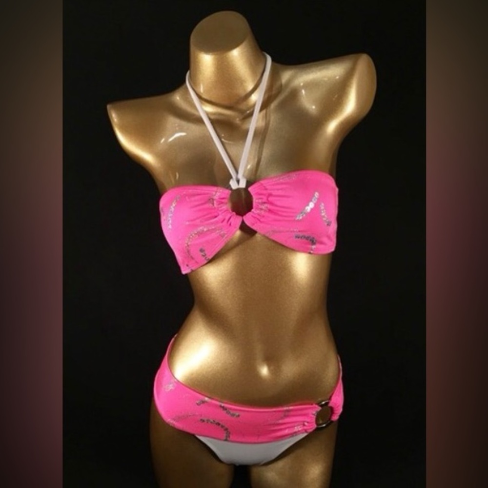 ✅ NEW ✅ Vibrant Pink Bandeau Bikini Set